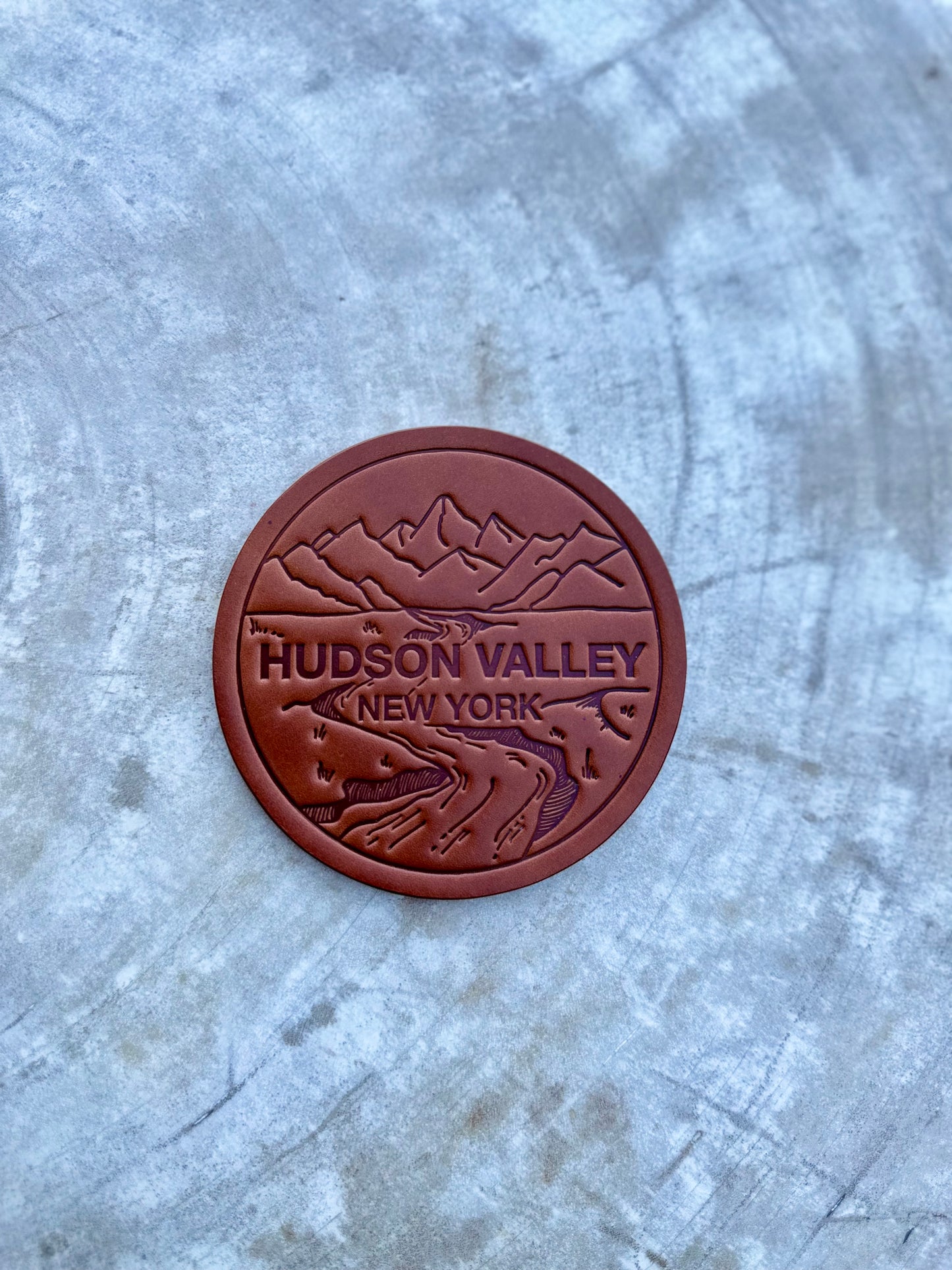 Hudson Valley Leather Coaster Set